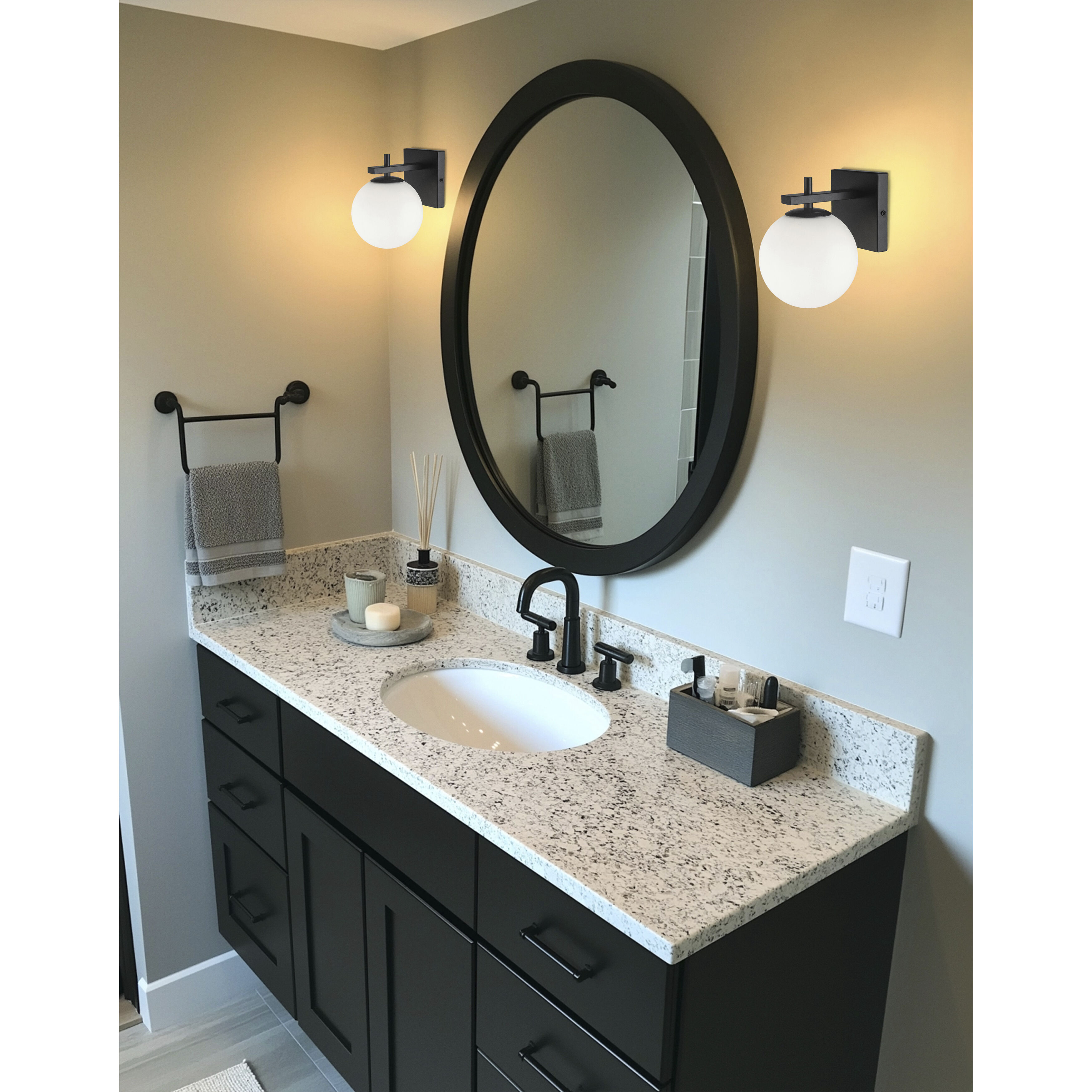 Vivaldi 1 Light 6 inch Matte Black Decorative Wall Sconce Wall Light