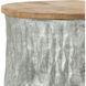 Caldwell 18 inch Galvanized with Natural Accent Stool
