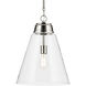 Marsailli 1 Light Polished Nickel Pendant Ceiling Light, Large