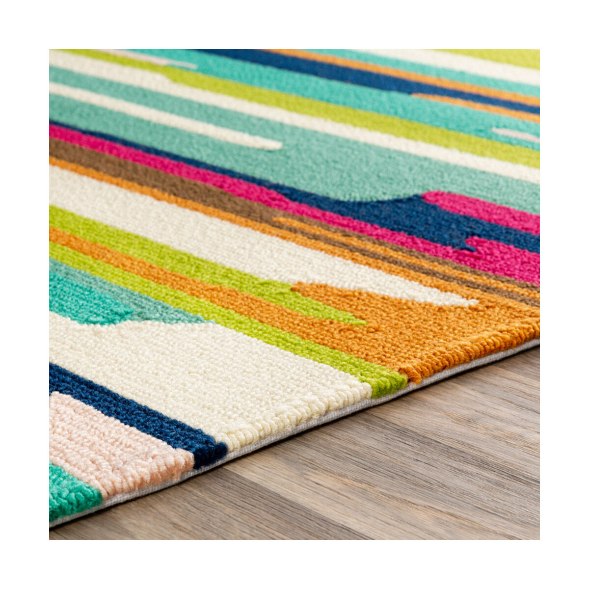 Rain 96 X 96 inch Burgandy/Navy/Brown/Cream/Aqua/Burnt Orange Handmade Rug in 8 Ft Round, Round