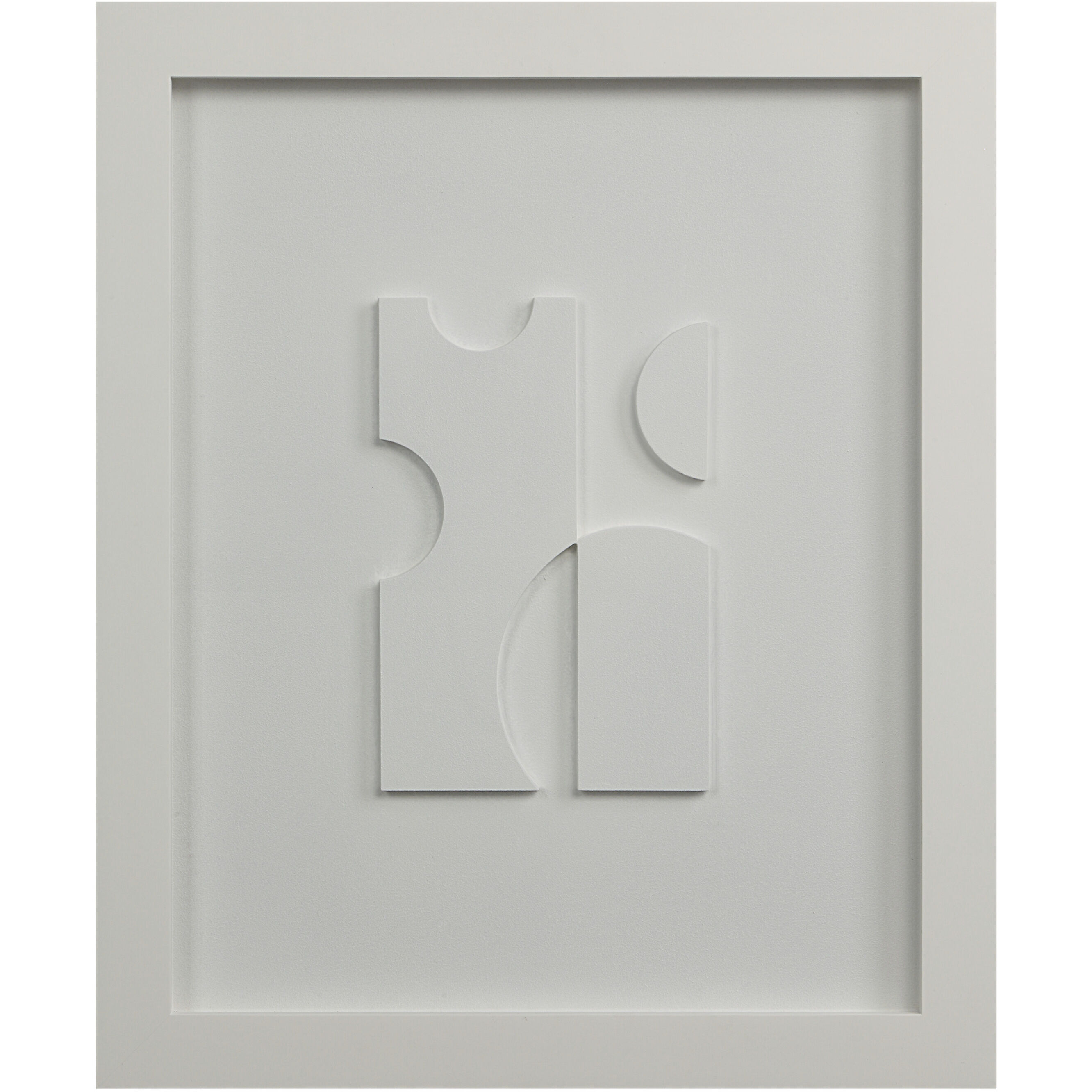 Ispra Matte White Wall Decor, Set of 4