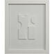 Ispra Matte White Wall Decor, Set of 4