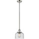 Franklin Restoration Bell 1 Light 8 inch Polished Nickel Mini Pendant Ceiling Light in Incandescent, Seedy, Franklin Restoration