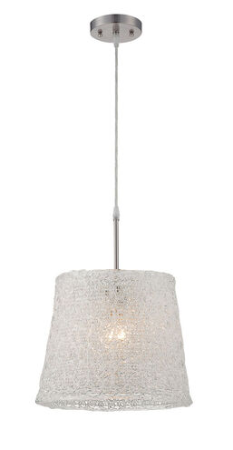 Clare 1 Light 13 inch Polished Steel Pendant Ceiling Light