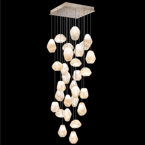 Natural Inspirations 30 Light 30 inch Gold Pendant Ceiling Light in Clear Quartz Studio Glass 4