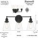 Barwell 3 Light 24 inch Coal Black Bath Vanity Light Wall Light
