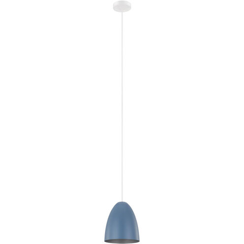 Sarabia 1 Light 8 inch Pastel Dark Blue and Silver Pendant Ceiling Light