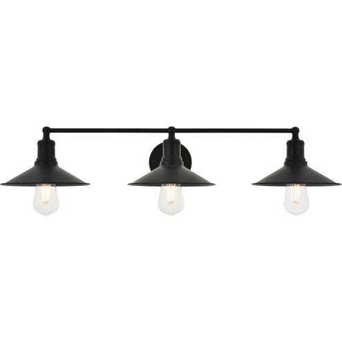 Etude 3 Light 33 inch Black Wall Sconce Wall Light