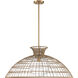 Lanai 1 Light 32 inch Warm Brass Pendant Ceiling Light