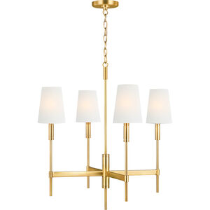 TOB by Thomas O'Brien Beckham Classic 4 Light 26 inch Burnished Brass Chandelier Ceiling Light