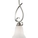 Brighton 1 Light 6 inch Brushed Nickel Mini Pendant Ceiling Light in Incandescent