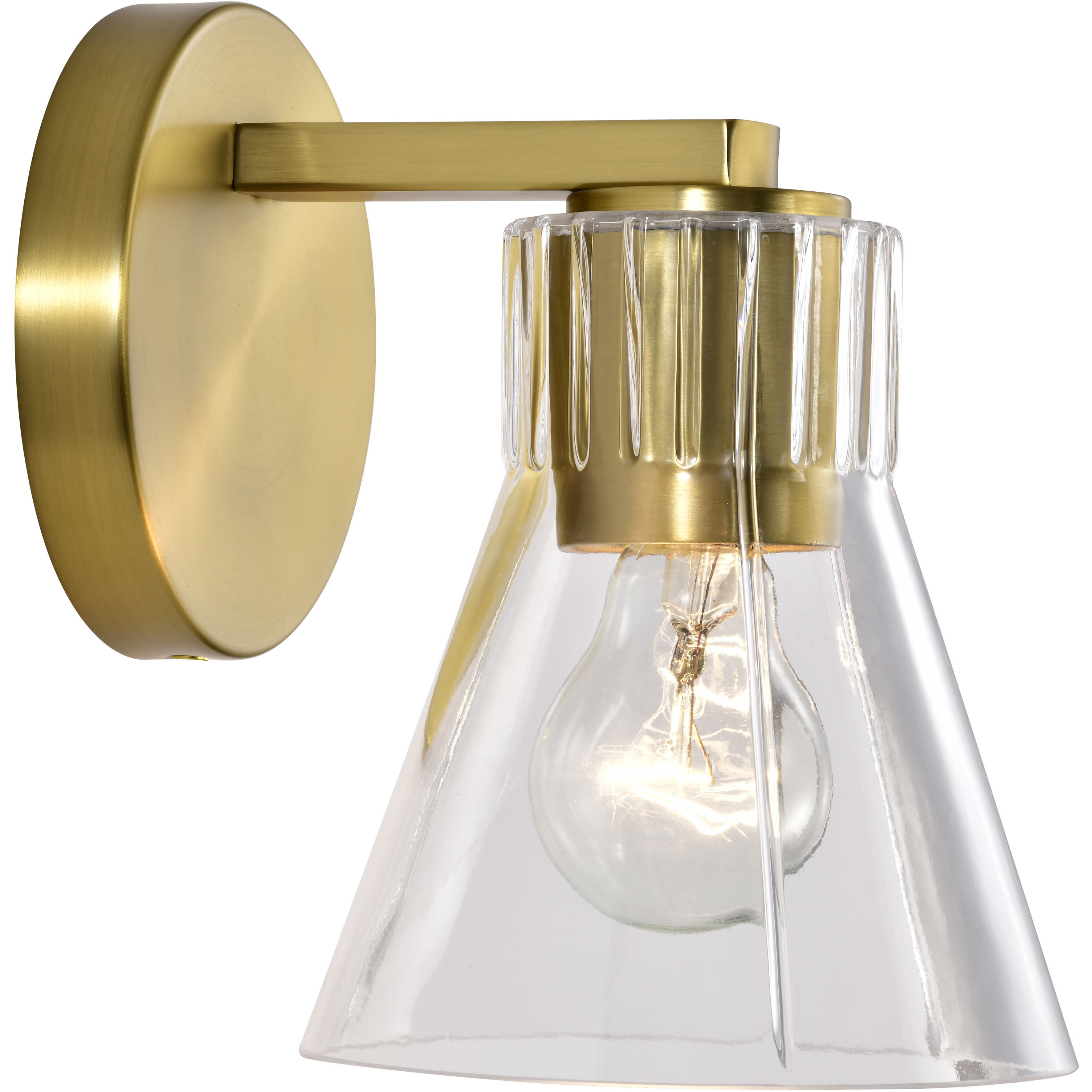 Gianna 5.5 inch Vintage Brass Vanity Wall Light