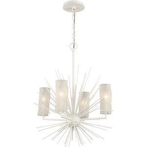 Sea Urchin 4 Light 20 inch White Coral Chandelier Ceiling Light