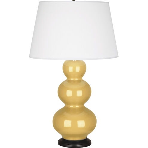 Triple Gourd 32.75 inch 150.00 watt Sunset Yellow Table Lamp Portable Light in Deep Patina Bronze