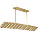 Stitch LED 58.75 inch Lacquered Brass Chandelier Ceiling Light