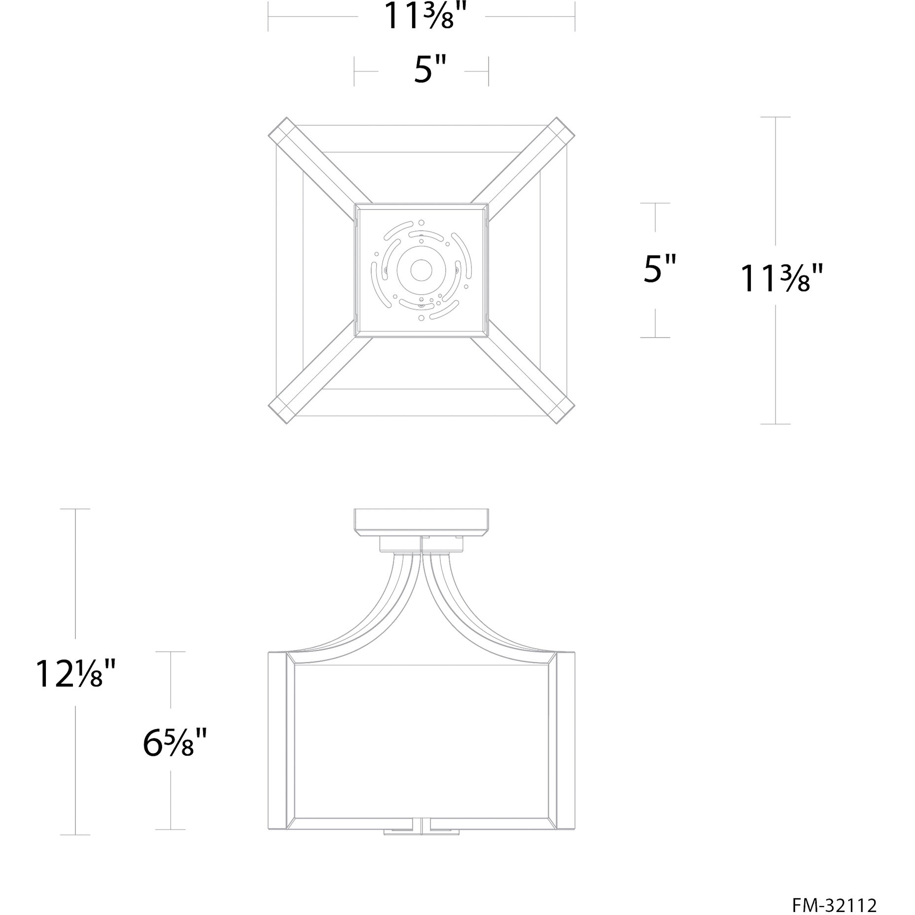 Emblem LED 11.38 inch Brushed Nickel Indoor Ceiling Lighting