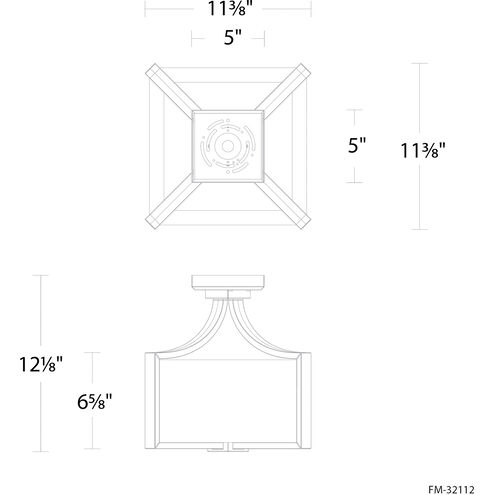 Emblem LED 11.38 inch Brushed Nickel Indoor Ceiling Lighting