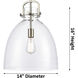 Newton Bell 1 Light 14 inch Champagne Bronze Pendant Ceiling Light in Matte White Glass