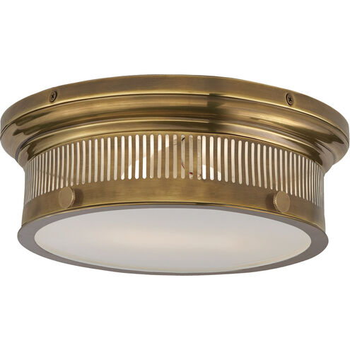 Chapman & Myers Alderly 2 Light 13 inch Antique-Burnished Brass Flush Mount Ceiling Light, Small