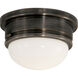 Chapman & Myers Marine 1 Light 8.25 inch Bronze Flush Mount Ceiling Light, Medium