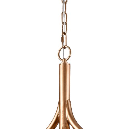 Freeform LED 37 inch Antique Gold Leaf Chandelier Ceiling Light, Converts to Semi Flush