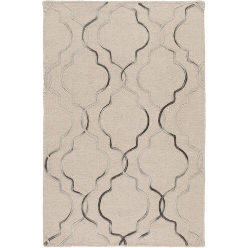 Seabrook 66 X 42 inch Neutral and Black Area Rug, Wool