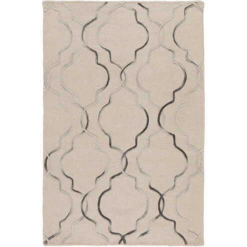 Seabrook 66 X 42 inch Neutral and Black Area Rug, Wool