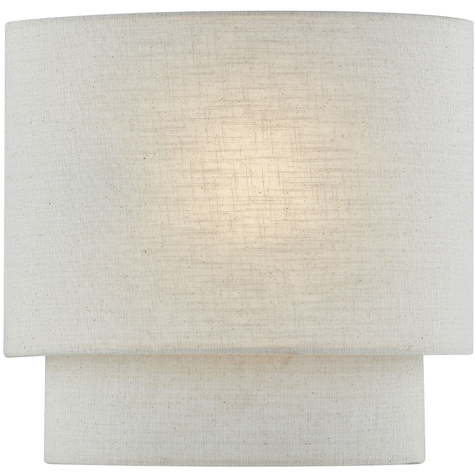 Textile Collection 1 Light 14 inch Cream and White ADA Wall Sconce Wall Light