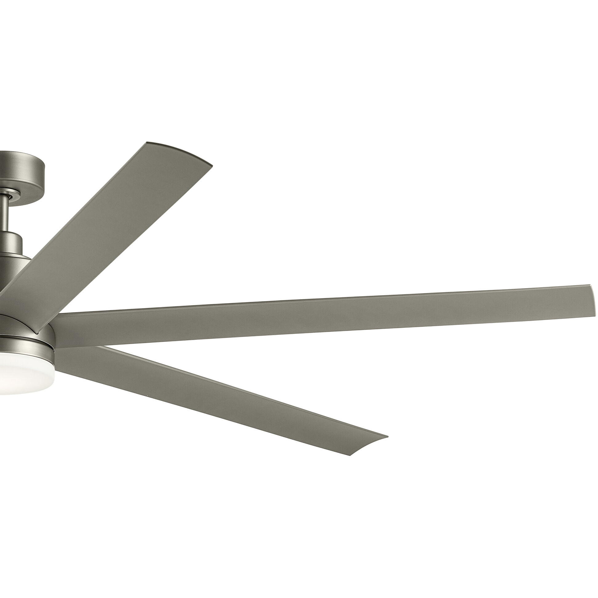 Loa 80 inch Painted Brushed Nickel with Silver Blades Ceiling Fan