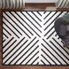Optika 36 X 24 inch Black/White Rug in 2 x 3