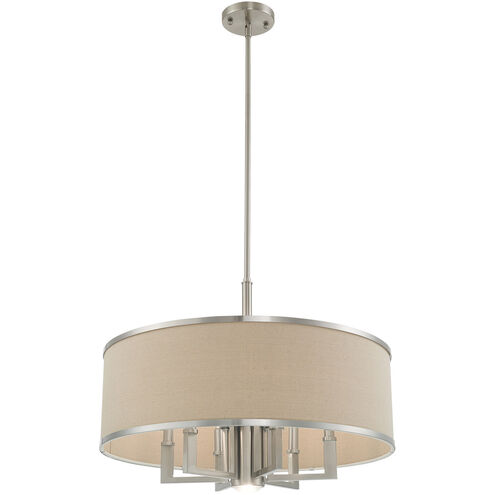 Park Ridge 7 Light 24 inch Brushed Nickel Pendant Chandelier Ceiling Light