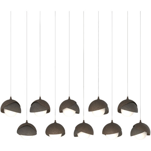 Brooklyn 10 Light 44.5 inch Bronze and Dark Smoke Pendant Ceiling Light in Bronze/Dark Smoke, Rectangular