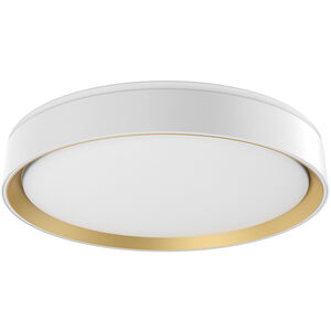 Essex LED 15.75 inch White and Gold Flush Mount Ceiling Light