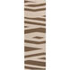 Frontier 96 X 30 inch Dark Brown, Khaki Rug