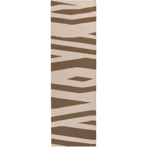 Frontier 96 X 30 inch Dark Brown, Khaki Rug