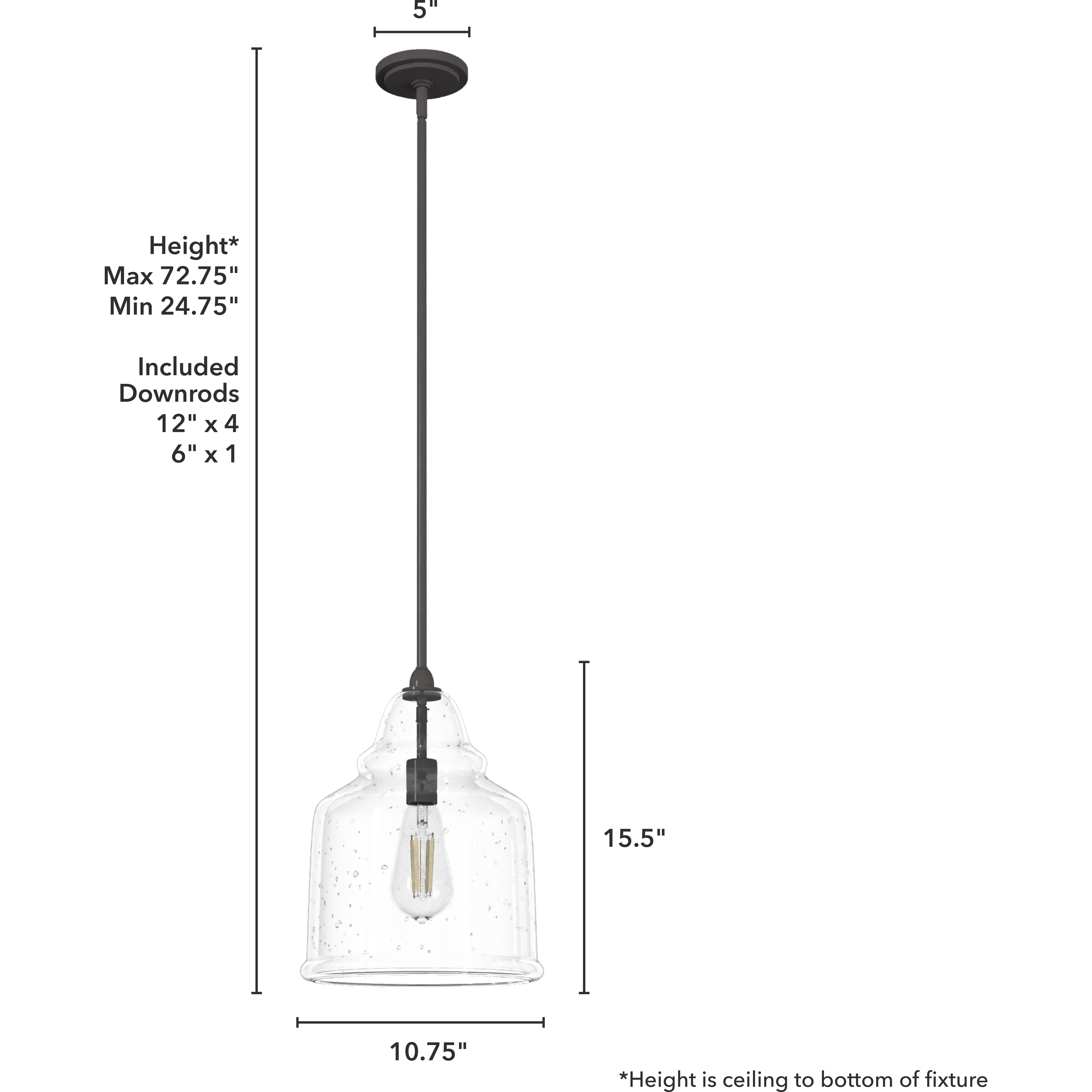 Dunshire 1 Light 12 inch Noble Bronze Pendant Ceiling Light