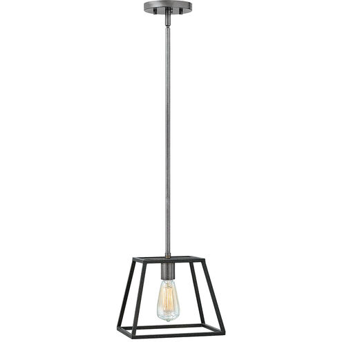 Fulton 1 Light 10 inch Aged Zinc with Antique Nickel Indoor Mini Pendant Ceiling Light