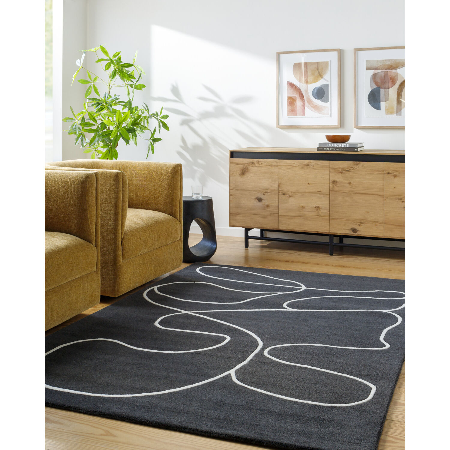 Jason Wu 36 X 24 inch Black / Ash Handmade Rug in 2 x 3