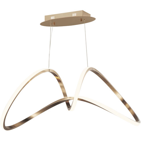 Perpetual LED 14.25 inch Brushed Champagne Single Pendant Ceiling Light