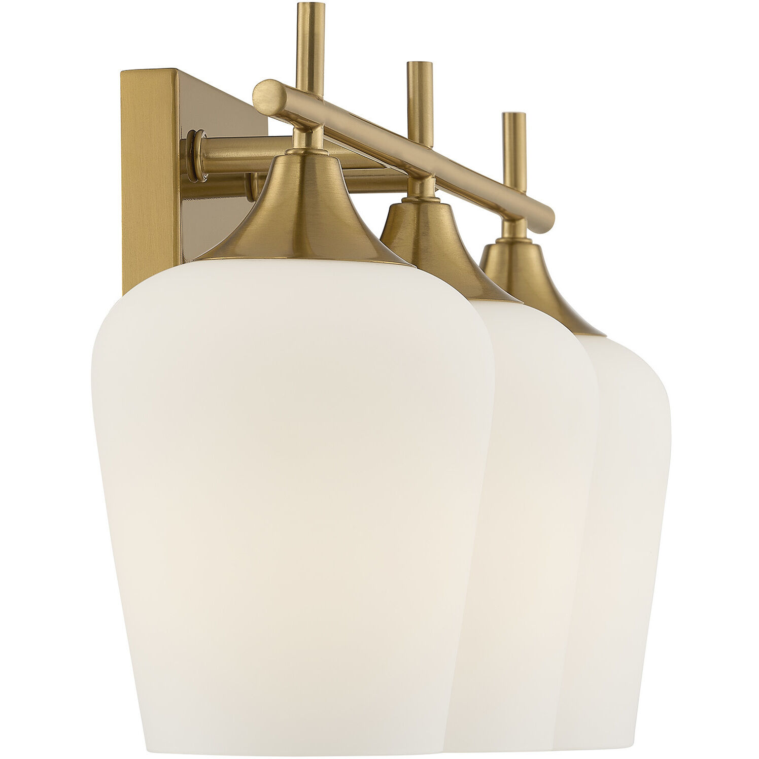 Octave 3 Light 21 inch Warm Brass Bathroom Vanity Light Wall Light, Essentials