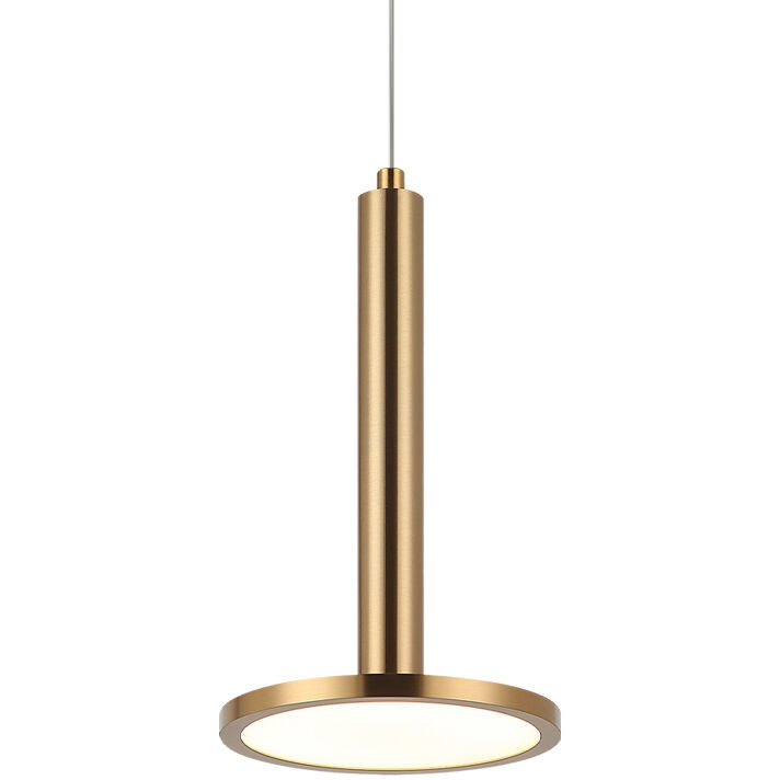 Extraterrestrial LED 5.88 inch Aged Gold Brass Pendant Ceiling Light