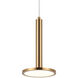Extraterrestrial LED 5.88 inch Aged Gold Brass Pendant Ceiling Light
