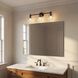 C&M by Chapman & Myers Barstow 3 Light 25.5 inch Aged Iron Bath Vanity Wall Light