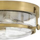Harper 3 Light 15.75 inch Heritage Brass Indoor Flush Mount Ceiling Light