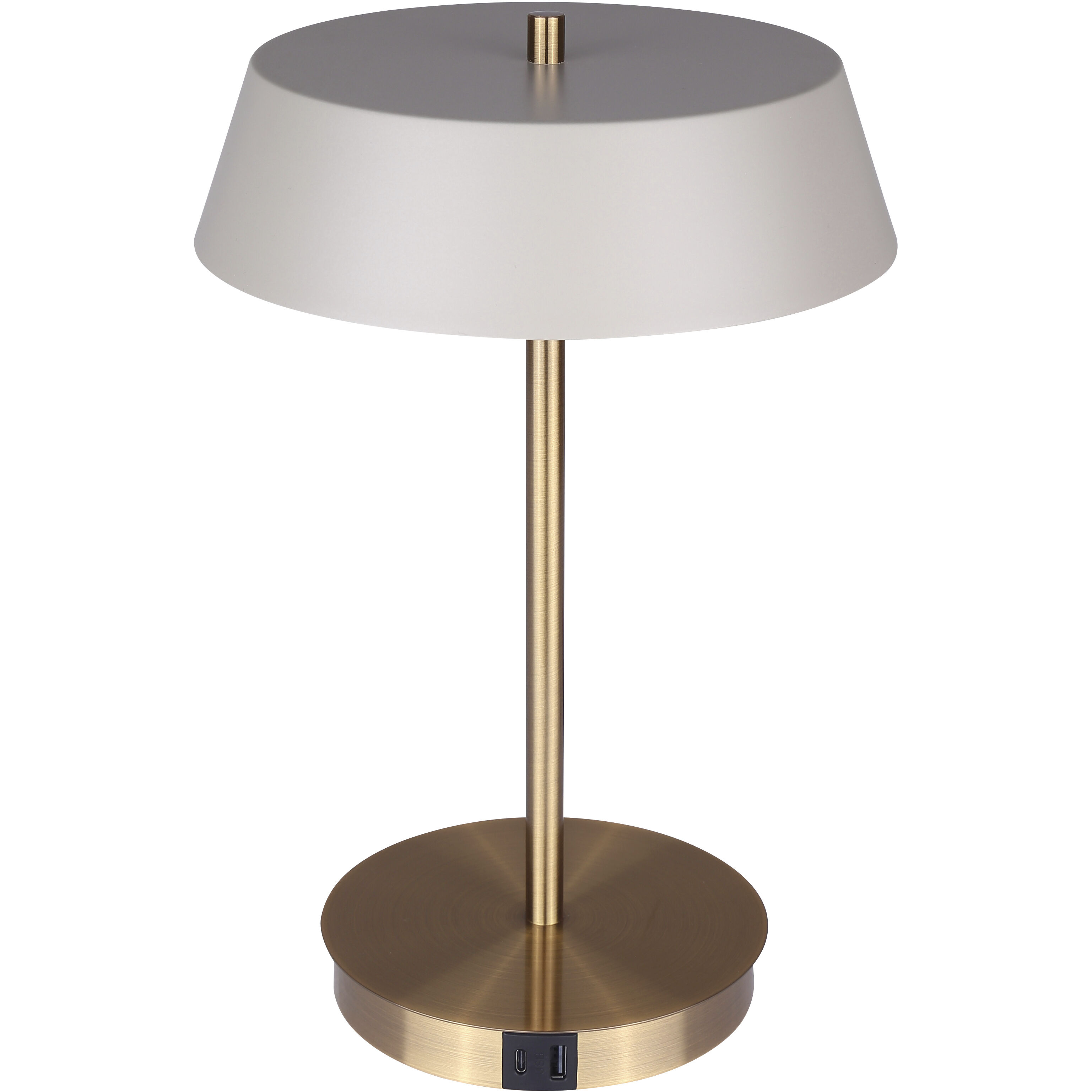 Jessa 14 inch 16.00 watt Gold Table Lamp Portable Light in Gray Metal