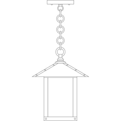 Timber Ridge 1 Light 9 inch Satin Black Pendant Ceiling Light in Amber Mica