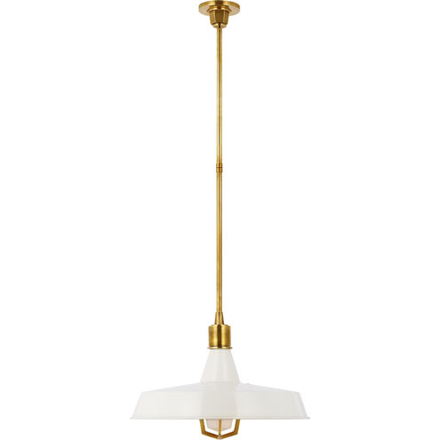 Thomas O'Brien Fitz LED 20 inch Hand-Rubbed Antique Brass Pendant Ceiling Light, Extra Large