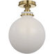 Chapman & Myers Parkington LED 10 inch Antique-Burnished Brass Globe Flush Mount Ceiling Light