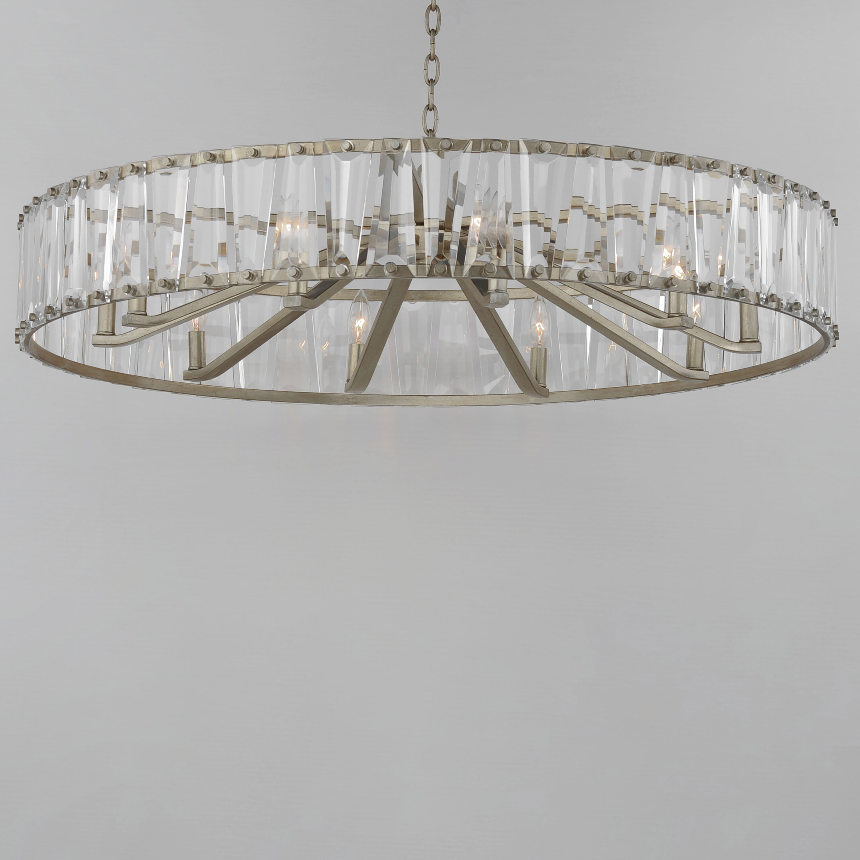Odeon 10 Light 40 inch Golden Silver Chandelier Ceiling Light