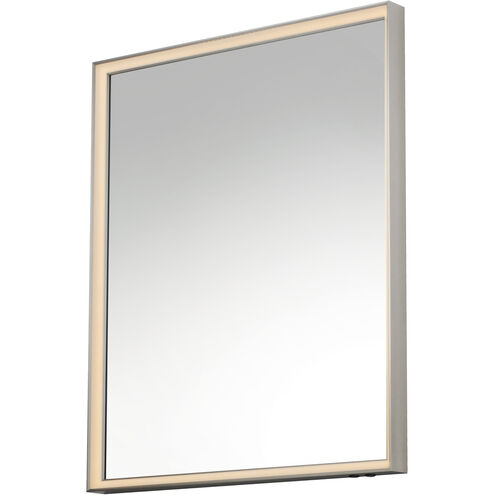 Bevel 36 X 30 inch Satin Nickel LED Mirror